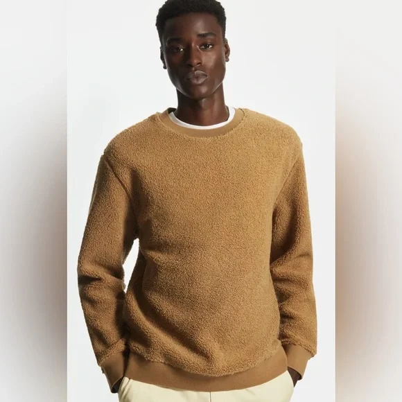 COS Sweaters Cos Stores Mens Camel Brown Relaxed Teddy